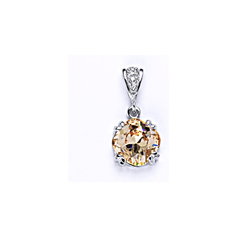 Čištín s.r.o. Přívěšek stříbrný se Swarovski krystalem light