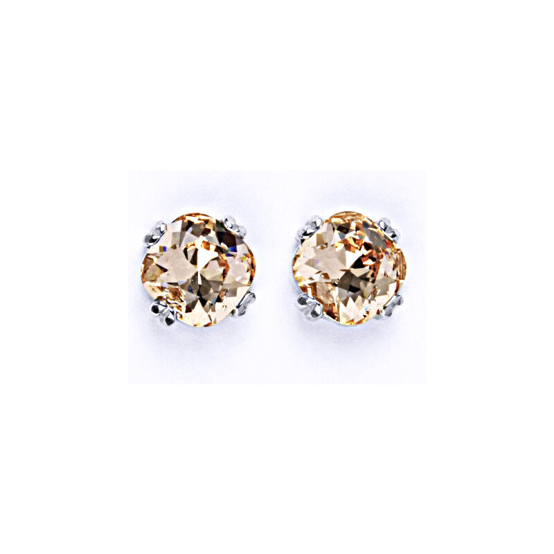 Čištín s.r.o. Náušnice stříbrné se Swarovski krystalem light