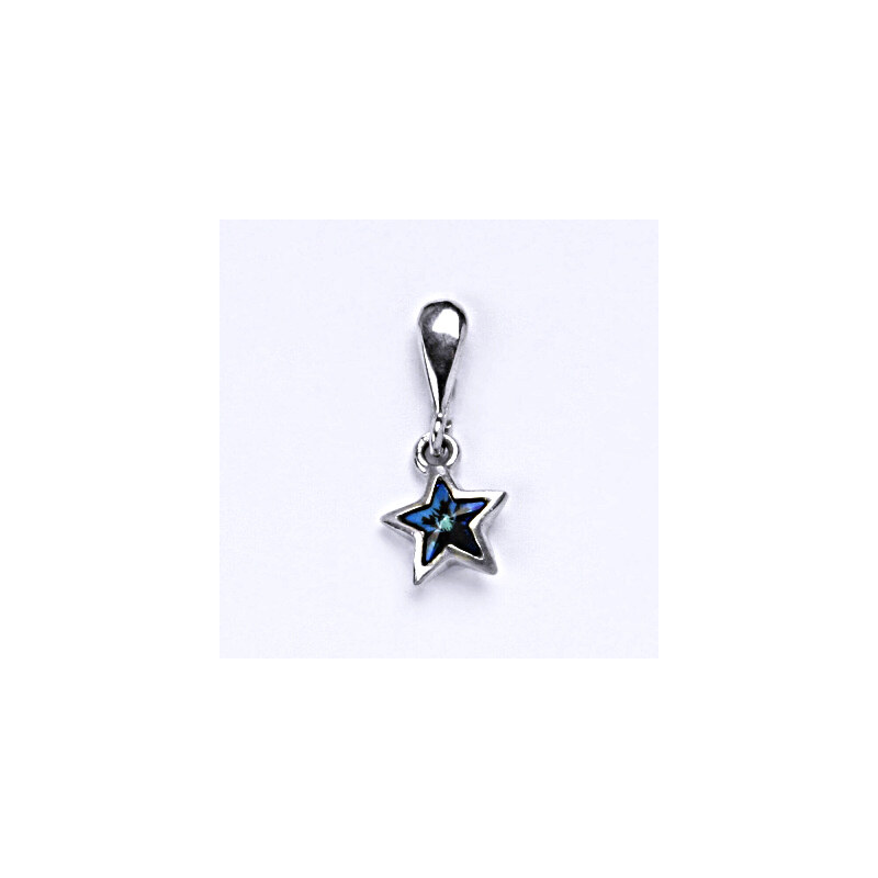 Čištín s.r.o. Stříbrný přívěšek hvězdička ,Swarovski krystal