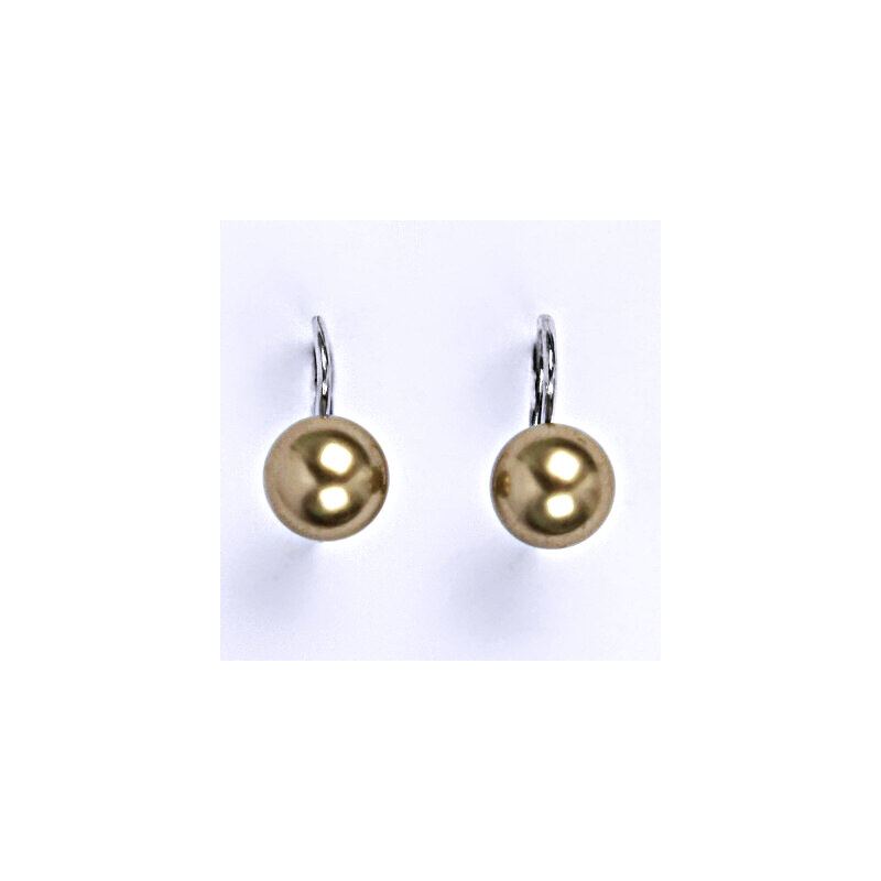 Čištín s.r.o. Stříbrné náušnice se Swarovski perlou bronze 8 mm,