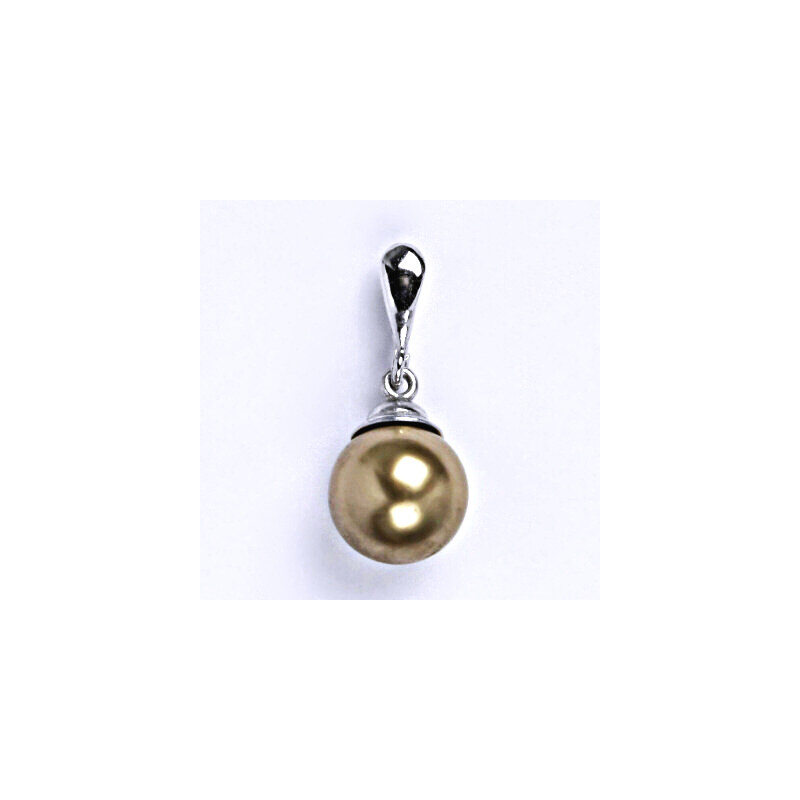 Čištín s.r.o. Přívěšek stříbrný šperk, Swarovski perla bronze,