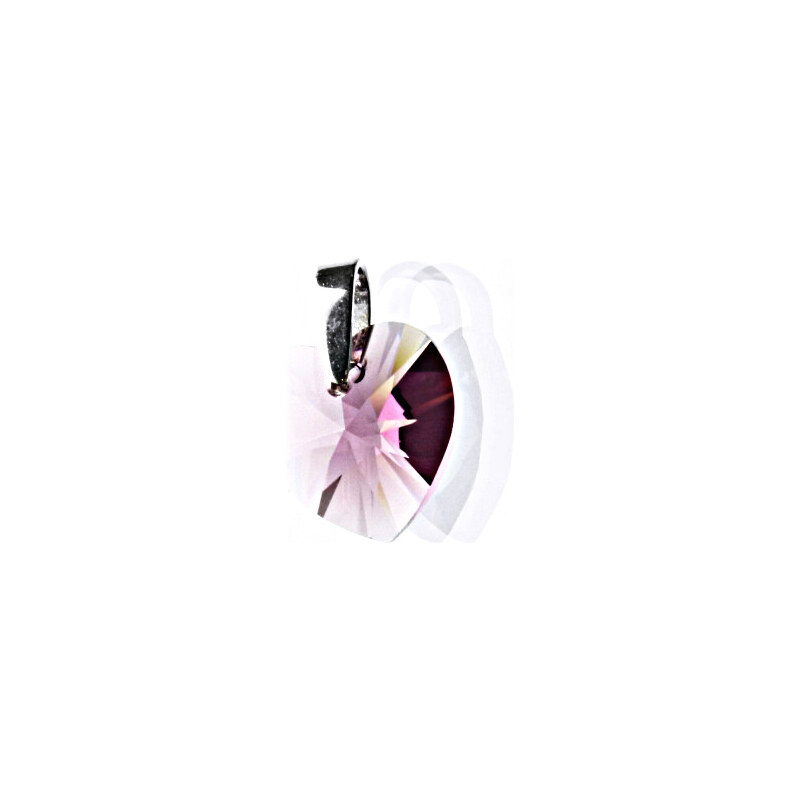 Čištín s.r.o. Stříbrný přívěšek srdce se Swarovski krystalem