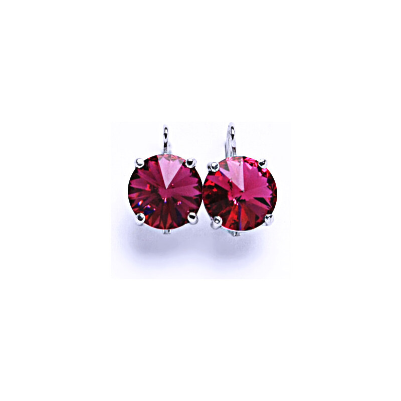 Čištín s.r.o. Stříbrné naušnice na patent s krystaly Swarovski