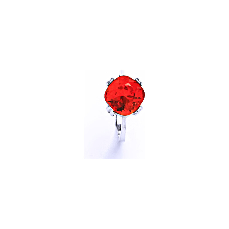 Čištín s.r.o. Prsten s krystalem Swarovski ( Fireopal)T1225