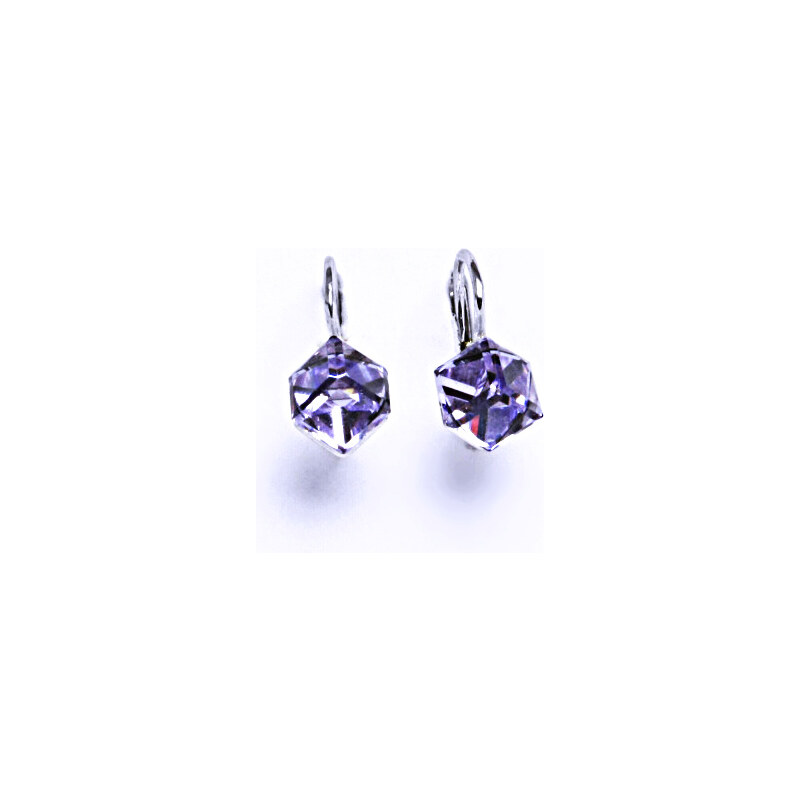 Čištín s.r.o. Stříbrné náušnice na patent s krystaly Swarovski