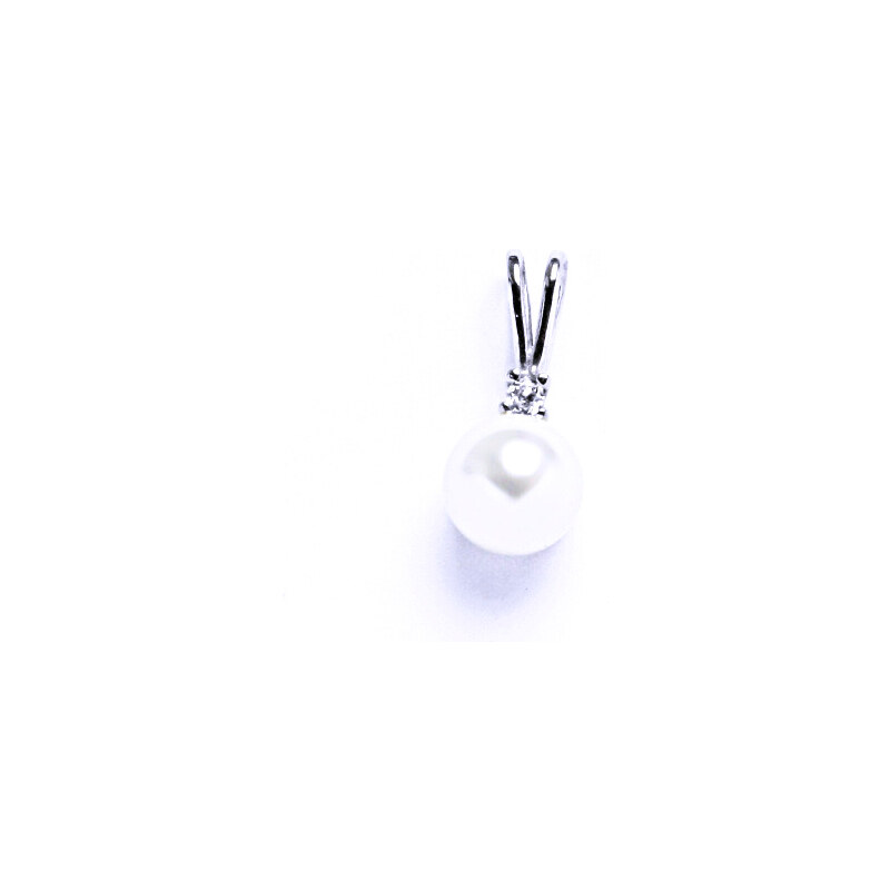 Čištín s.r.o. Swarovski perly 8 mm white přívěsek stříbro, P