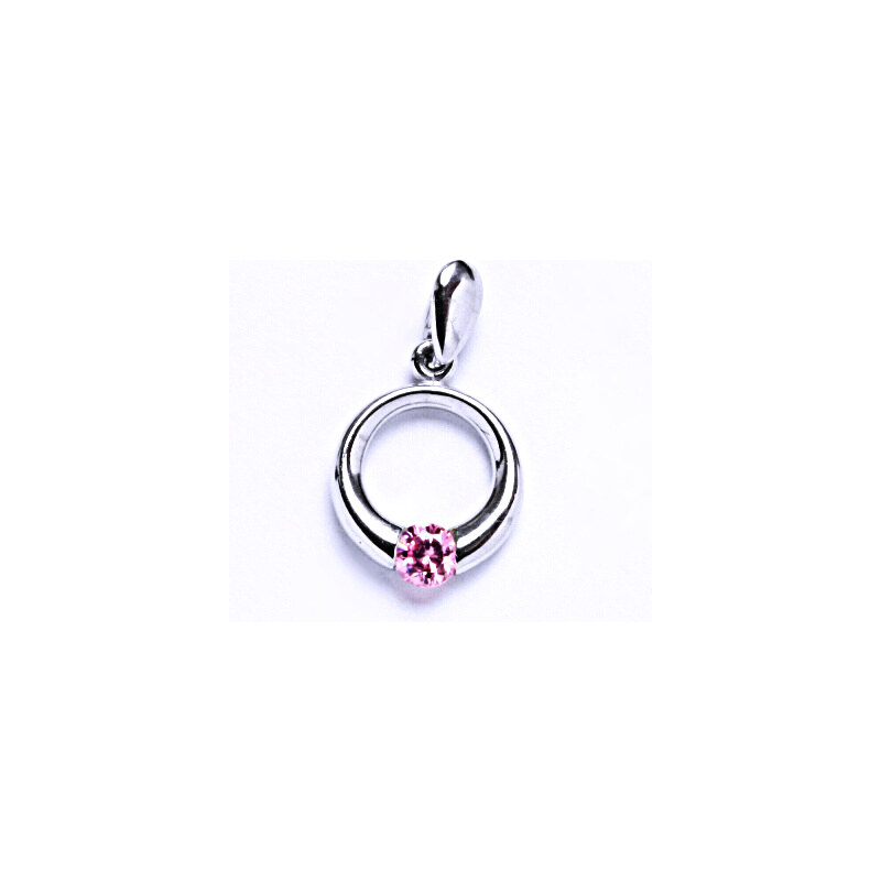 Čištín s.r.o. Stříbrné přívěsky se zirkony VP 46 pink