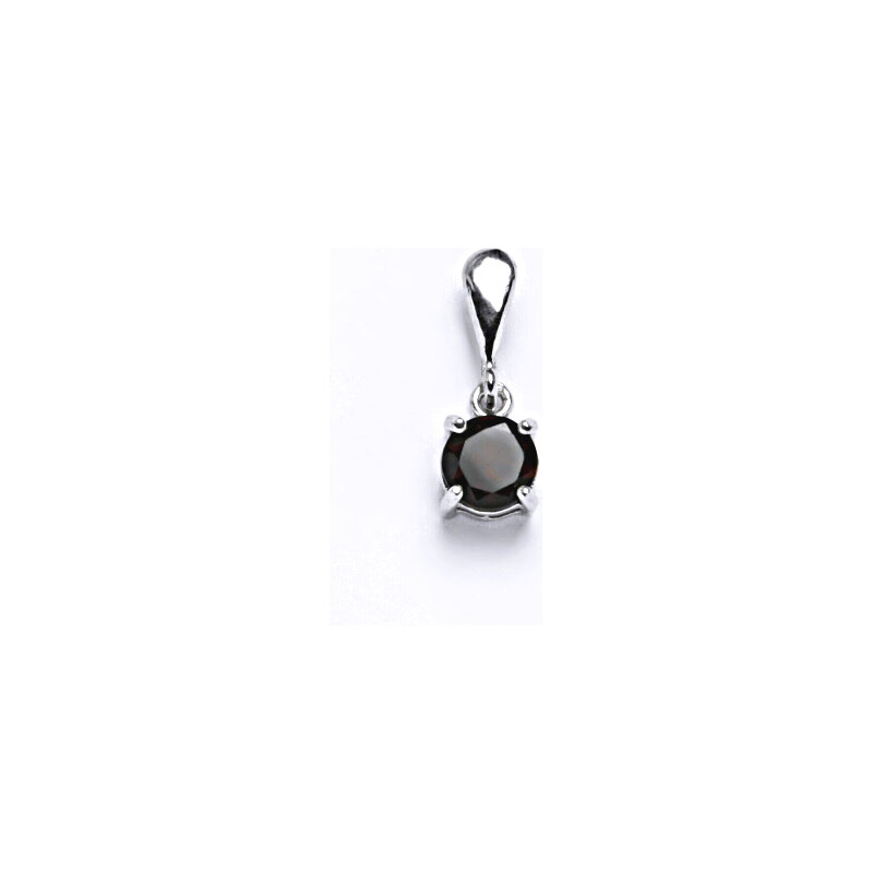 Čištín s.r.o. Stříbrný přívěsek, přírodní granát 6 mm - P 1250