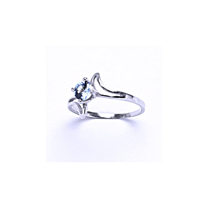 Stříbrný prsten, zirkon akvamarin - T 1165 15945887