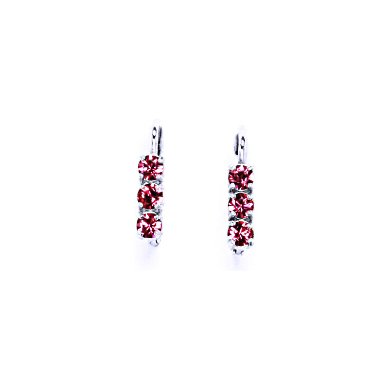 Čištín s.r.o. Náušnice krystal Swarovski fuchsie NK 1323