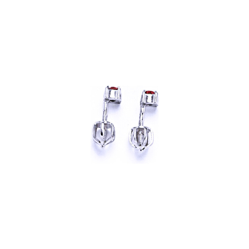 Čištín s.r.o. Náušnice stříbrné s krystalem Swarovski fuchsie NŠ