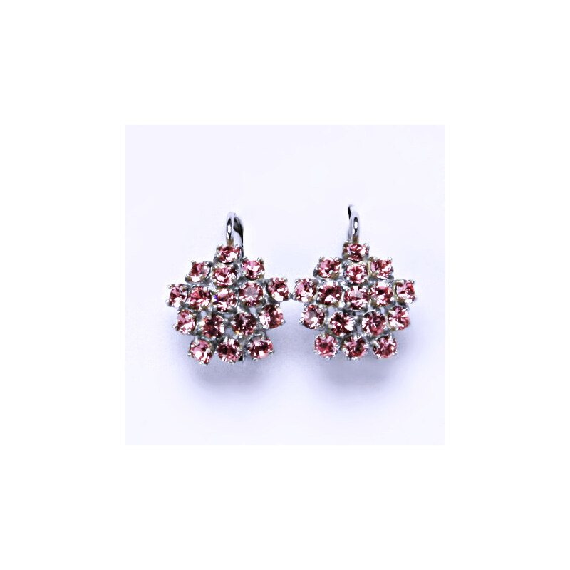 Čištín s.r.o. Naušnice s krystaly Swarovski květy Light Rose NK