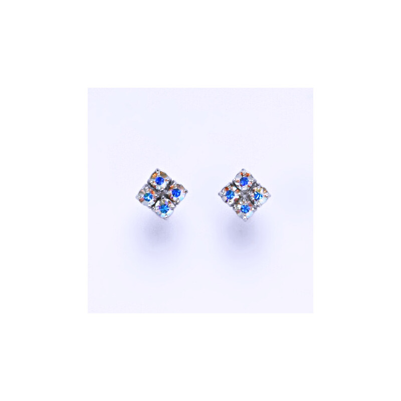 Čištín s.r.o. Náušnice stříbrné s krystaly Swarovski AB krystal
