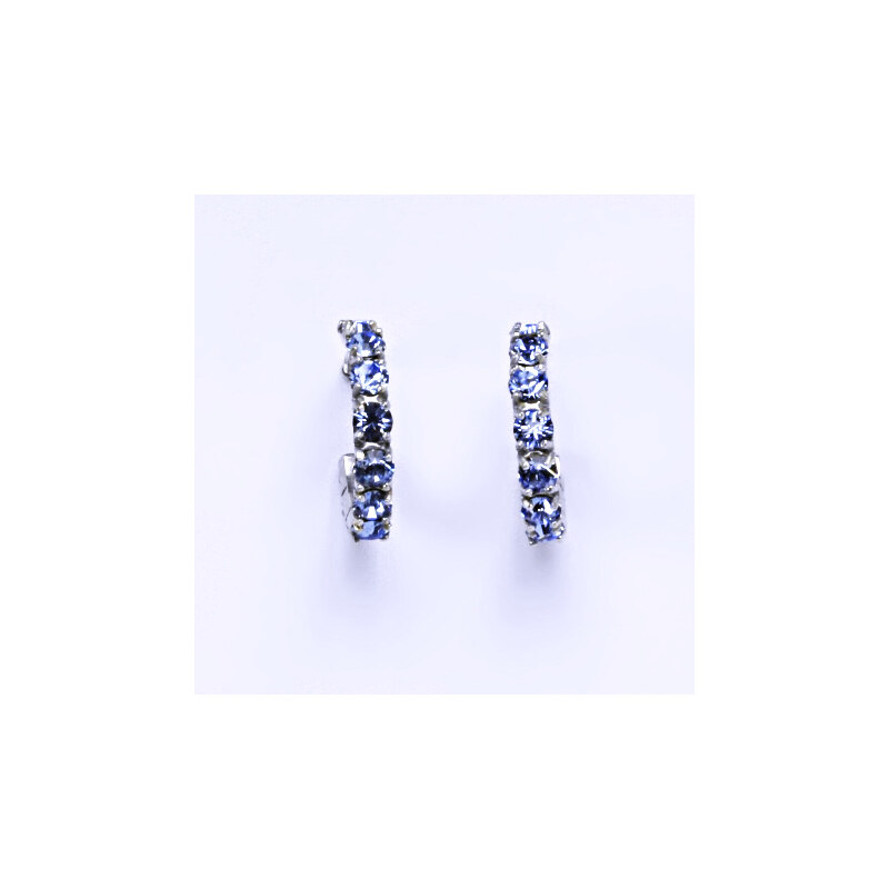 Čištín s.r.o. 1 Naušnice s krystaly Swarovski Light Saphire NŠ