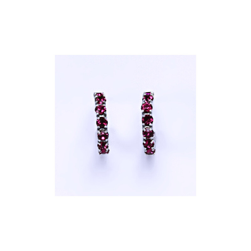 Čištín s.r.o. Naušnice s krystaly Swarovski Fuchsia NŠ 1340