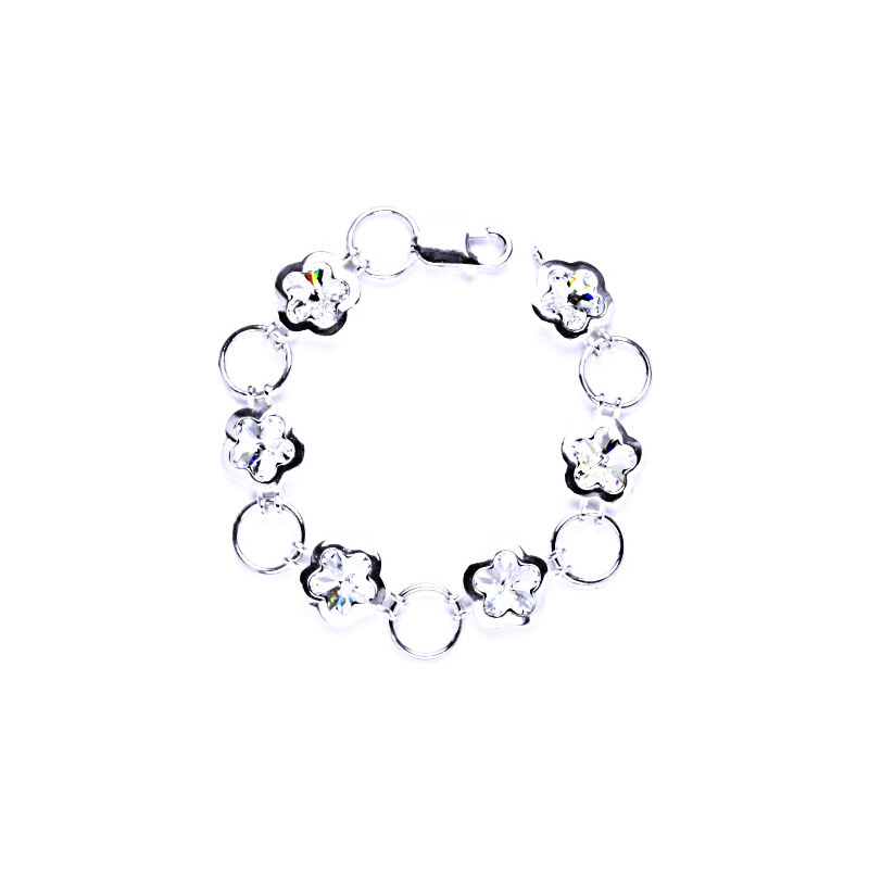 Čištín s.r.o. Stříbrný náramek s krystaly Swarovski krystal, R