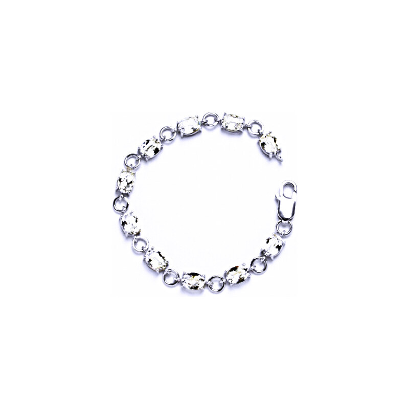 Čištín s.r.o. Stříbrný náramek s krystaly Swarovski čirý, šperk,