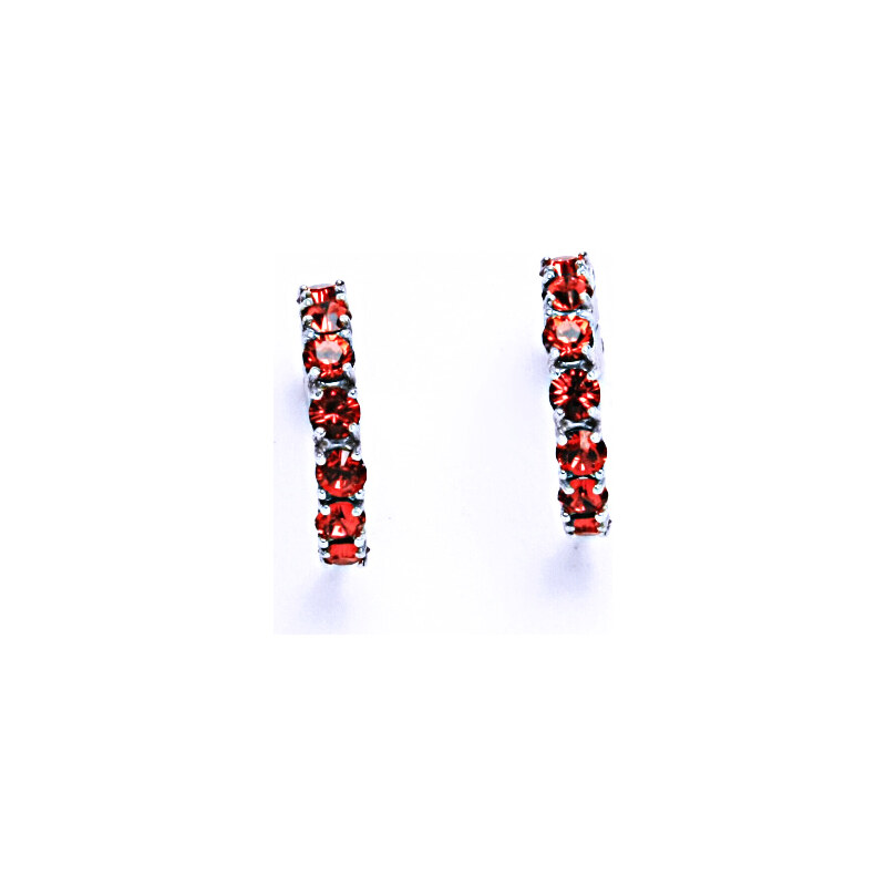 Náušnice stříbrné s krystaly Swarovski Padparadscha, 15946044