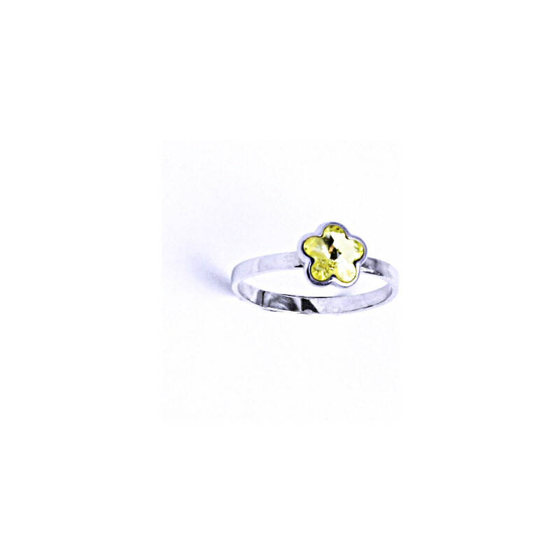 Stříbrný prsten s krystalem Swarovski Jonquil 6 mm,T 15946061
