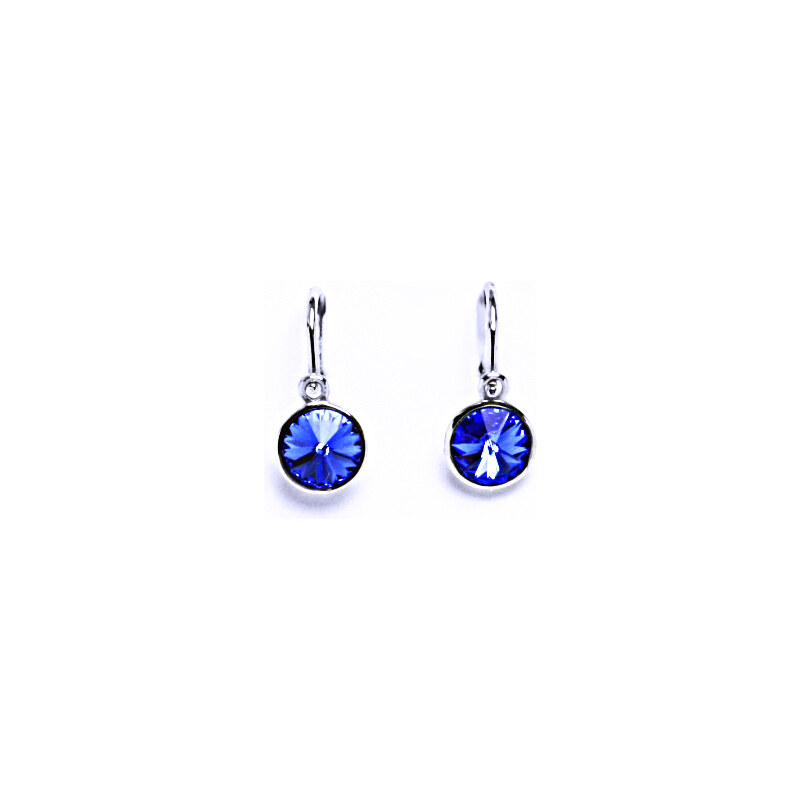 Čištín s.r.o. Stříbrné dětské náušnice s krystalem Swarovski
