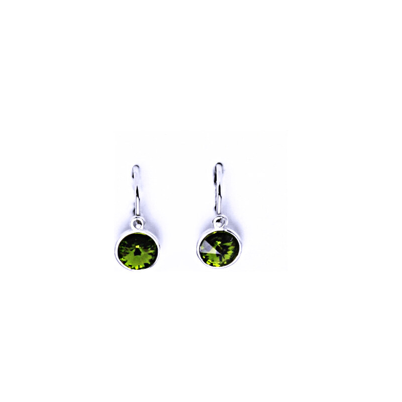 Čištín s.r.o. Stříbrné dětské náušnice s krystalem Swarovski