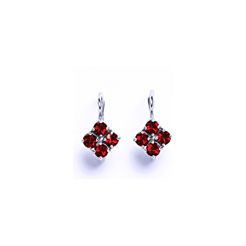 Čištín s.r.o. Náušnice stříbrné s krystaly Swarovski Light Siam,