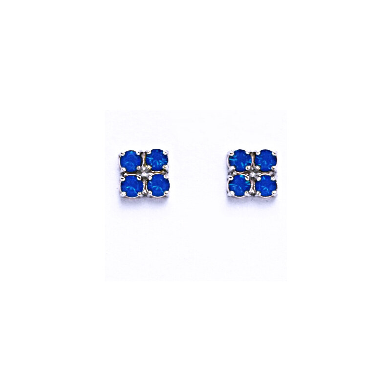 Čištín s.r.o. Náušnice stříbrné s krystaly Swarovski Caribbean