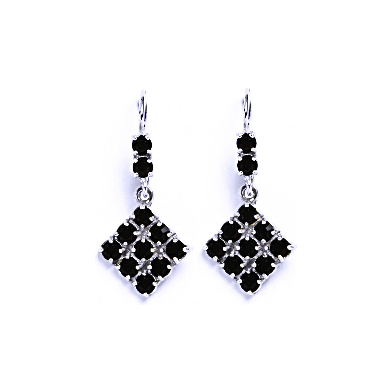 Čištín s.r.o. Náušnice stříbrné s krystalem Swarovski granát,