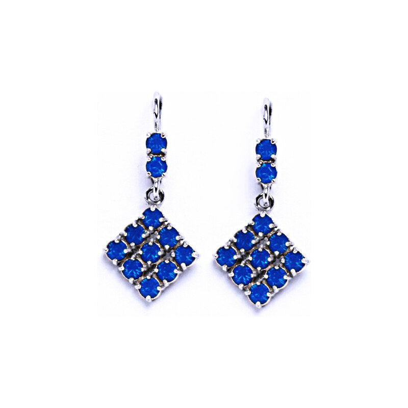 Čištín s.r.o. Náušnice stříbrné s krystalem Swarovski caribbean