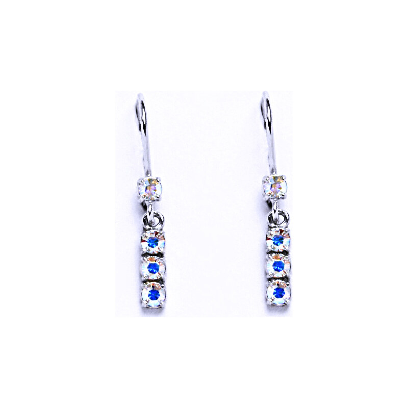Čištín s.r.o. Stříbrné náušnice se Swarovski krystalem AB NK