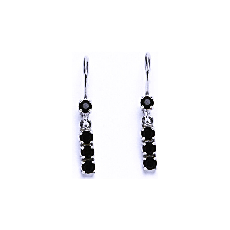 Čištín s.r.o. Stříbrné Náušnice se Swarovski krystalem granát NK