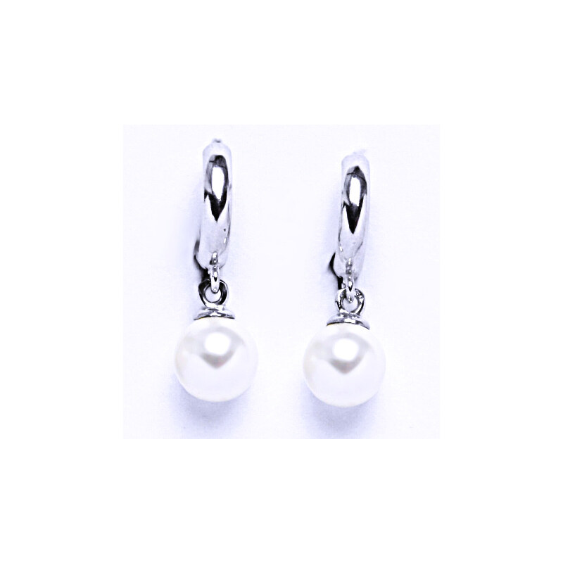 Čištín s.r.o. Stříbrné náušnice se Swarovski perlou 8 mm, VE 170