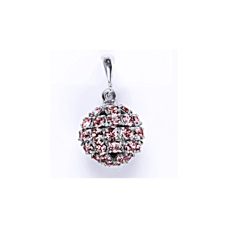Čištín s.r.o. Stříbrný přívěšek koule se Swarovski krystalem