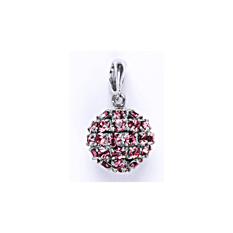 Čištín s.r.o. Stříbrný přívěšek koule se Swarovski krystalem
