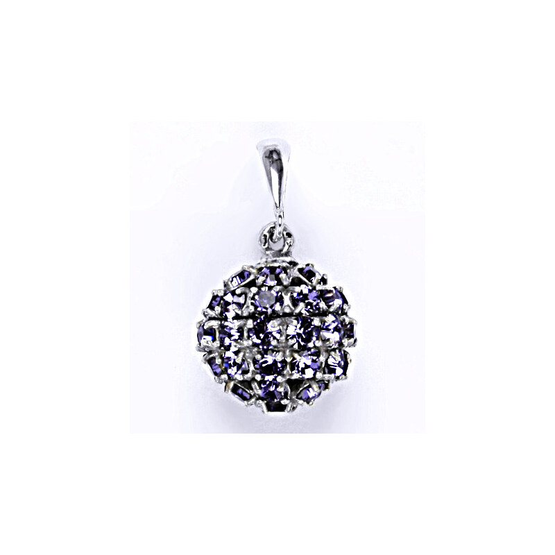 Čištín s.r.o. Stříbrný přívěšek koule se Swarovski krystalem