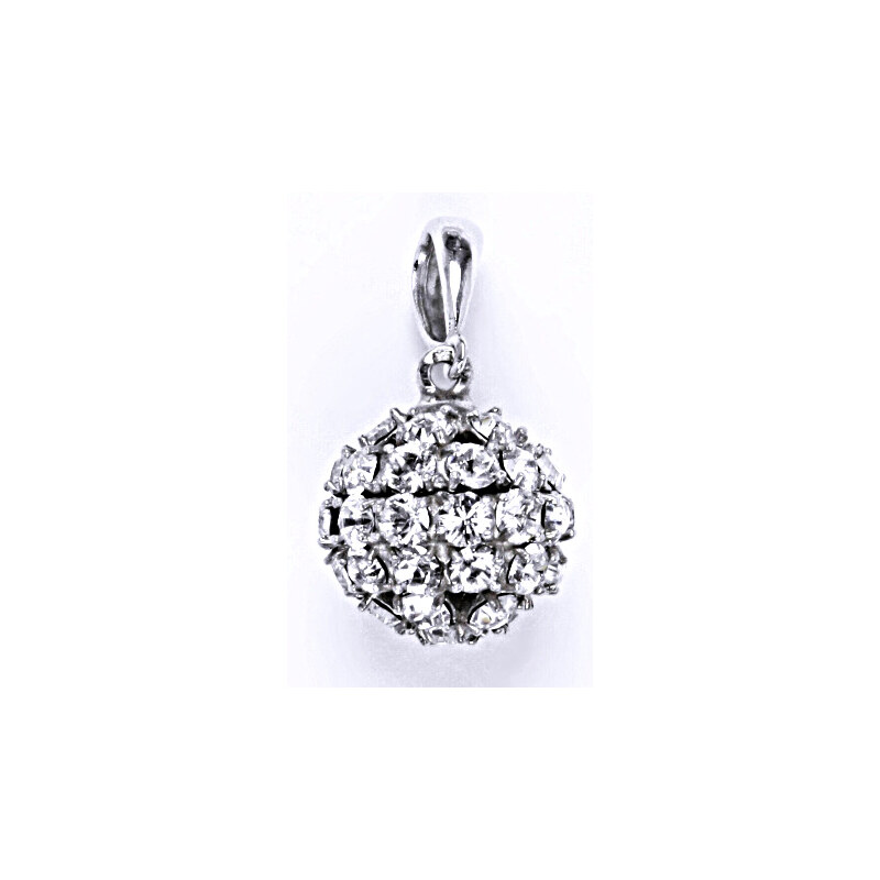 Čištín s.r.o. Stříbrný přívěšek koule se Swarovski krystalem