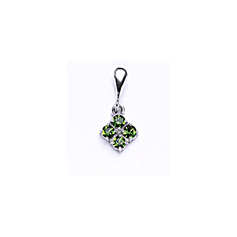 Čištín s.r.o. Stříbrný přívěšek se swarovski krystalem fern