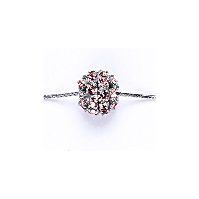 Čištín s.r.o. 1 Koule se Swarovski krystalem light rose přívěsek