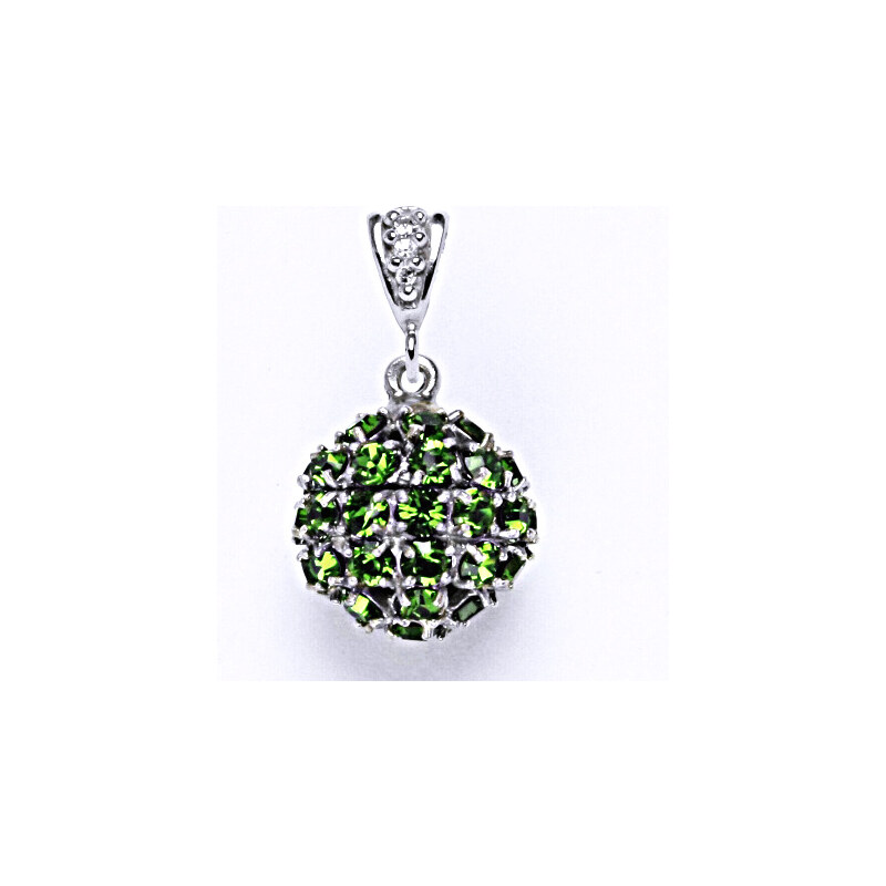 Čištín s.r.o. Koule se Swarovski krystalem fern green přívěsek