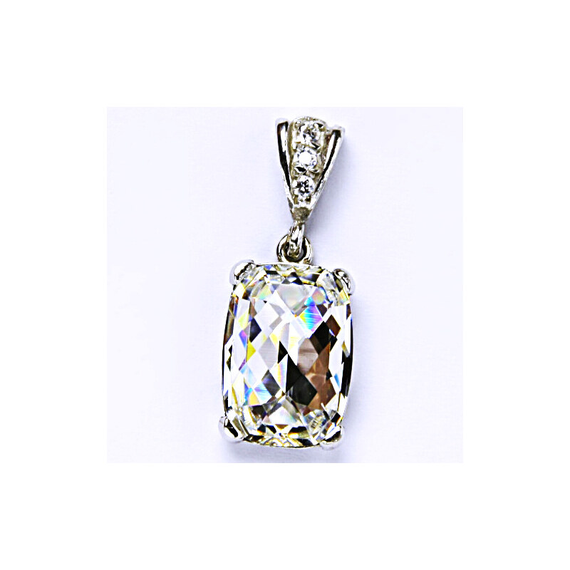Čištín s.r.o. Stříbrný přívěšek, krystal Swarovski, čirý, šperky