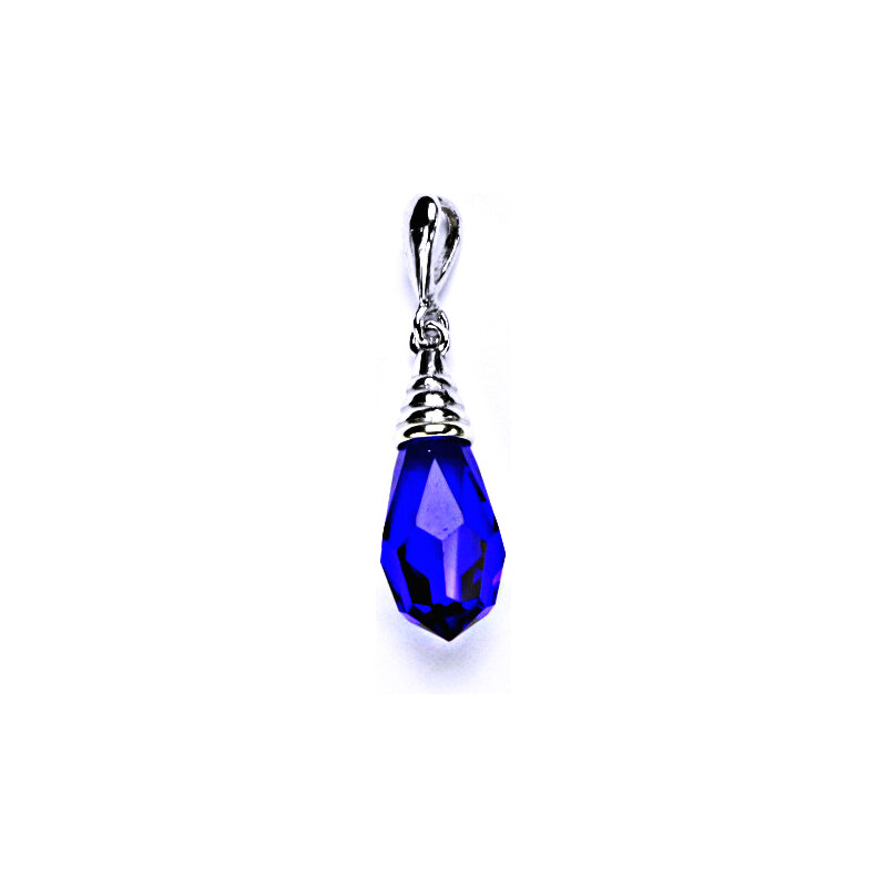 Čištín s.r.o. stříbrný přívěšek, krystal cobalt saphire, šperky
