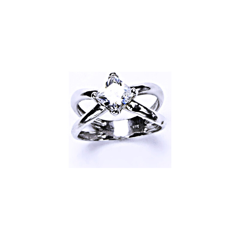 Zlatý prsten , bílé i žluté zlato, čirý zirkon - T 1265 115137509