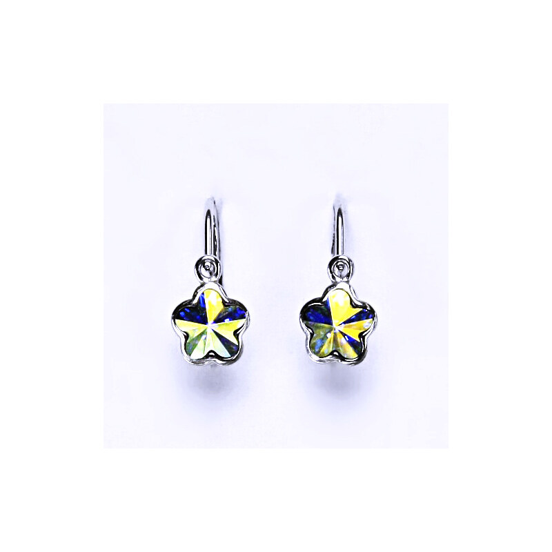 Čištín s.r.o. Stříbrné náušnice s krystalem Swarovski (barva AB