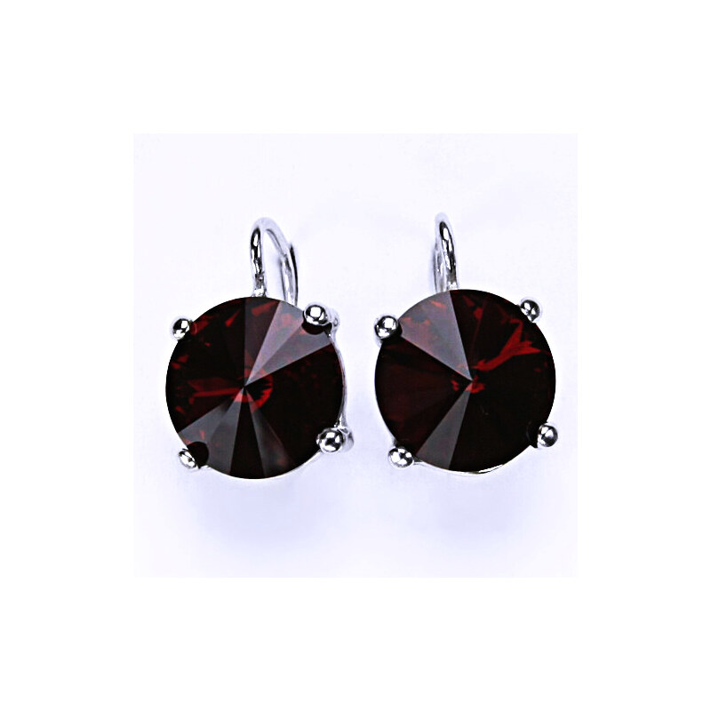 Čištín s.r.o. Stříbrné náušnice na patent s krystaly Swarovski