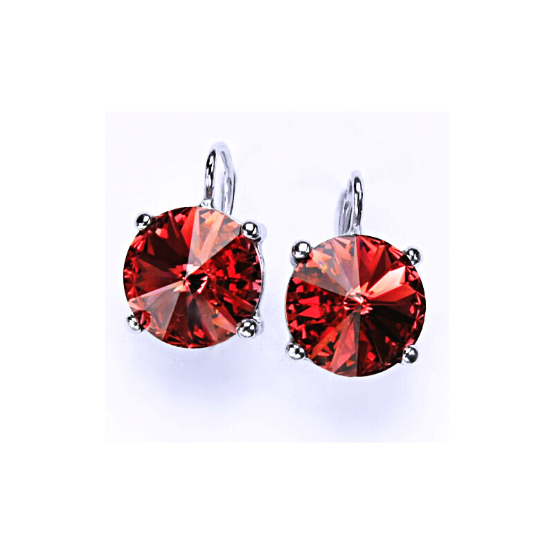 Čištín s.r.o. Stříbrné náušnice na patent s krystaly Swarovski