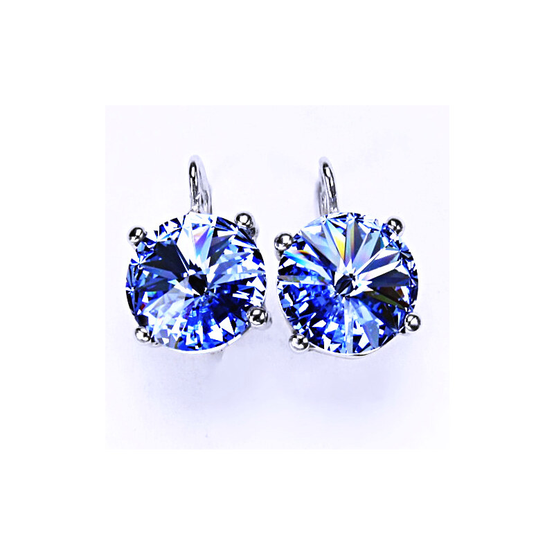Čištín s.r.o. Stříbrné náušnice, krystaly Swarovski Light