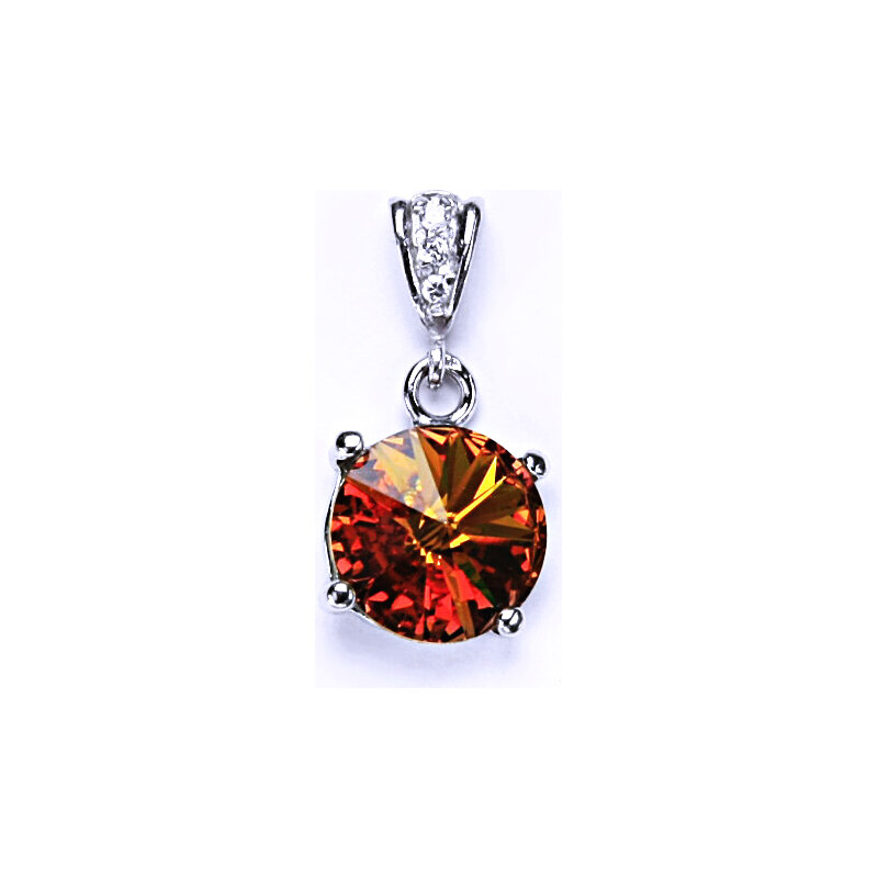 Čištín s.r.o. Stříbrný přívěsek s krystalem Swarovski Rivoli