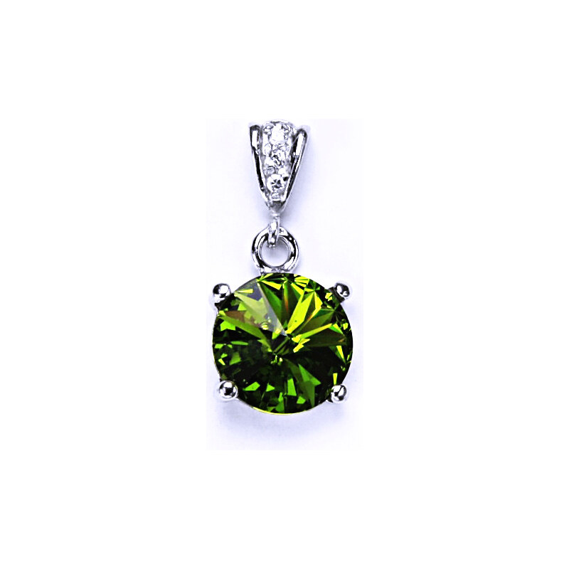 Čištín s.r.o. Stříbrný přívěšek s krystalem Swarovski Rivoli