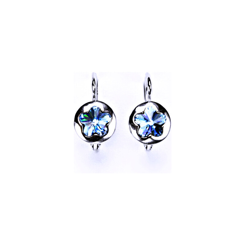 Čištín s.r.o. Stříbrné náušnice na patent s krystaly Swarovski