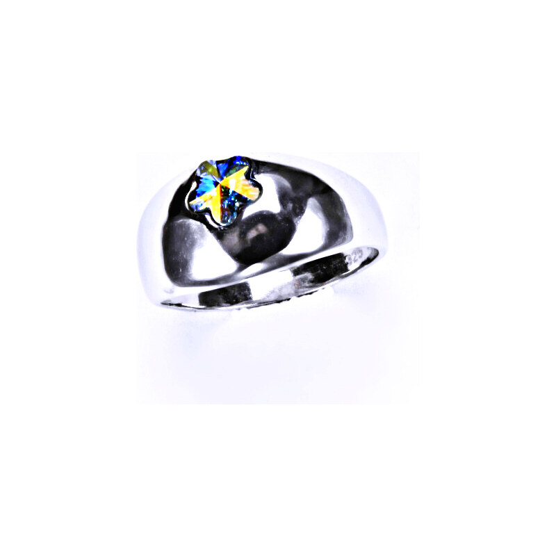 Čištín s.r.o. Stříbrný prsten s krystalem Swarovski ( kytička 6